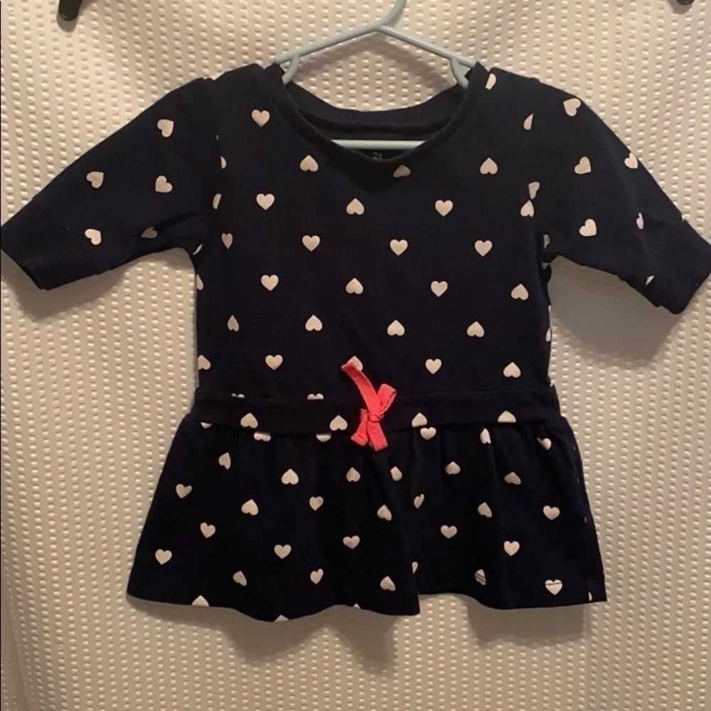 - Carters Pokadot Dress w/ pink bow 2T